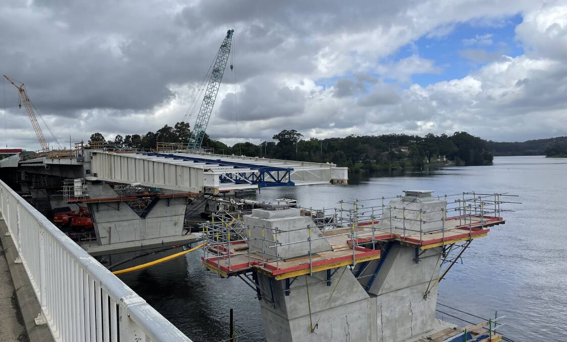 Seven of the 19 segments for the new Nowra Bridge project have now been cast and launched,