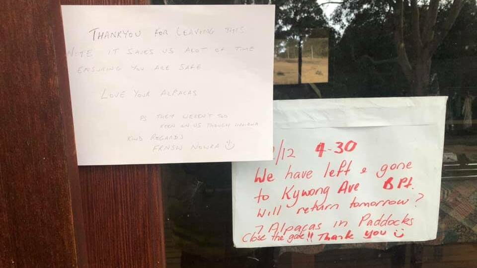 The simple note left for firefighters and their response.