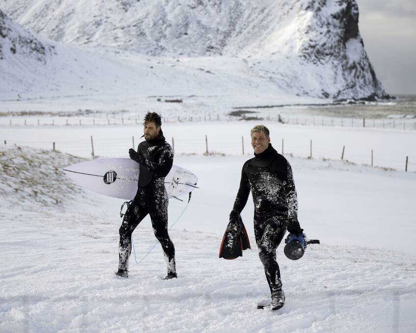 PINCH YOURSELF MOMENT: Craig with Chris Hemsworth in Norway for National Geographic.