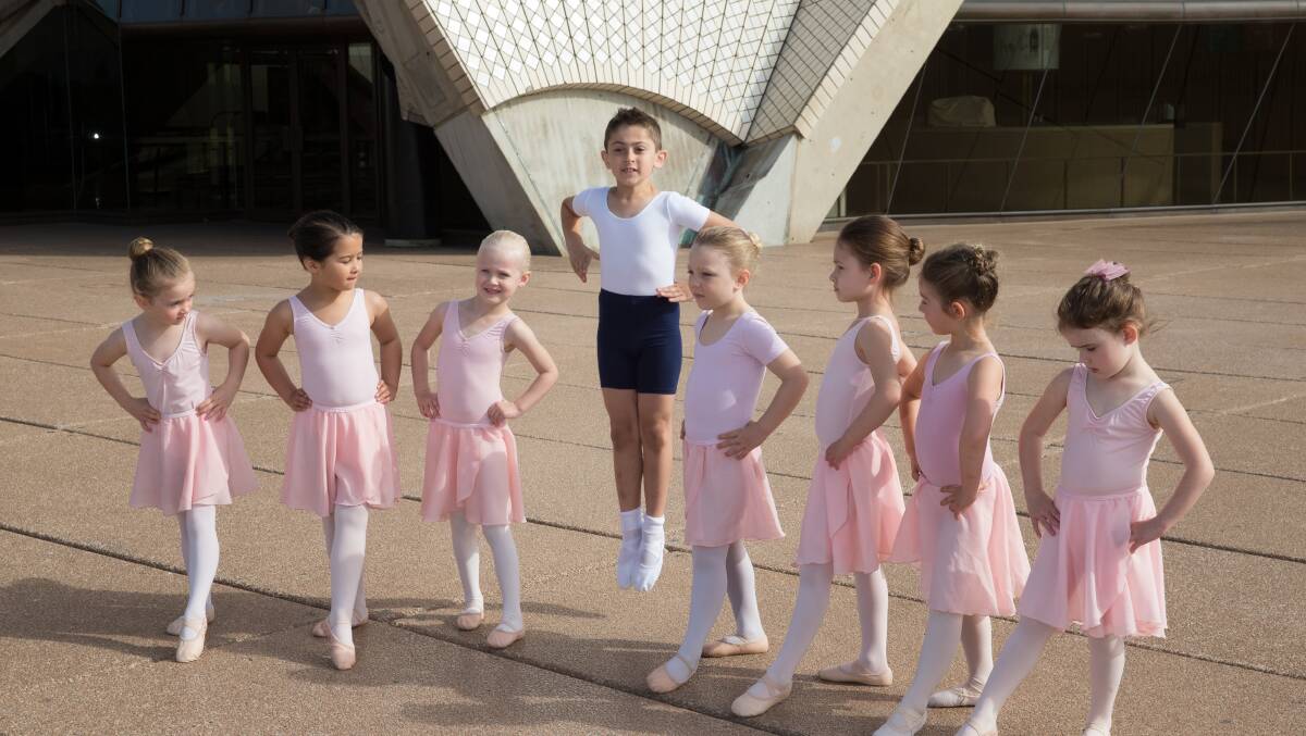 YOUNG STARS: Ballerinas gather at the Sydney Opera House to promote The Australian Ballet's new program designed for children. The Sleeping Beauty will be the first in the season. Picture: Janie Barrett