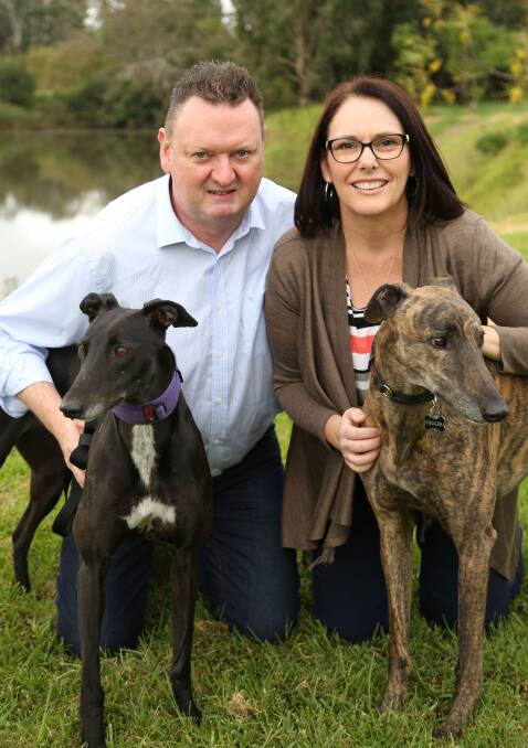 Peter Snell and Tanya Ross with their recent additions to the family, Digger and Willow. Picture: Jo Falconer