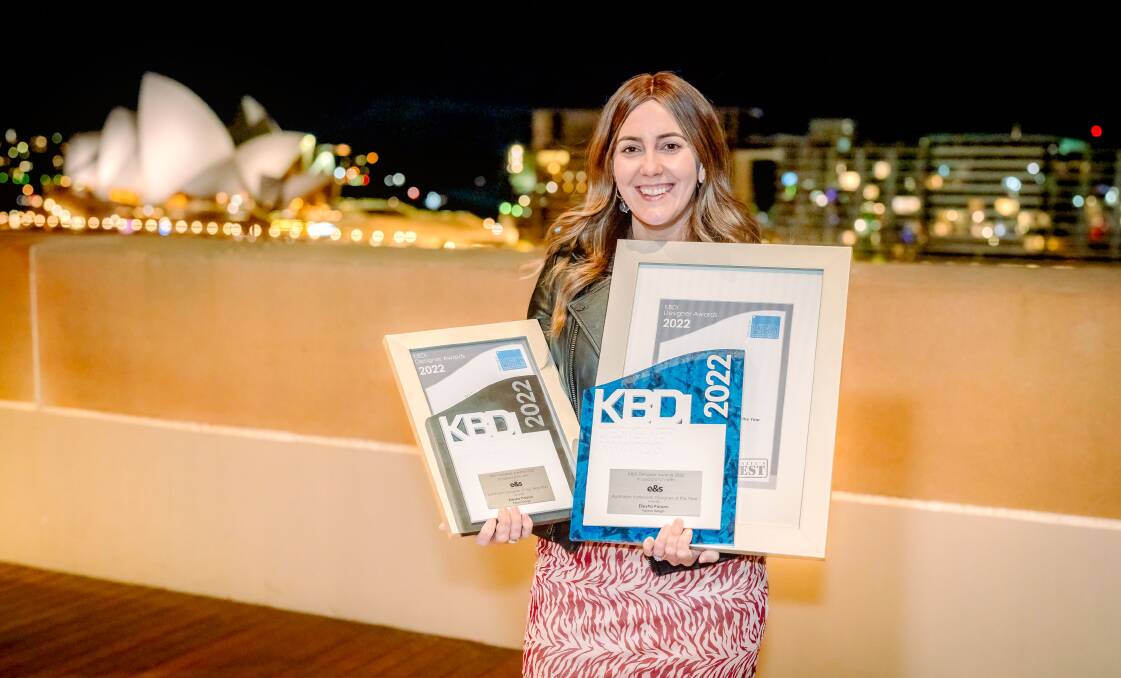 Eliesha Keenan was brought up in the building industry as her parents run a kitchen company. The interior designer has branched out with her own business and most recently won Australia's Bathroom Designer of the Year by KBDi. Picture: Supplied