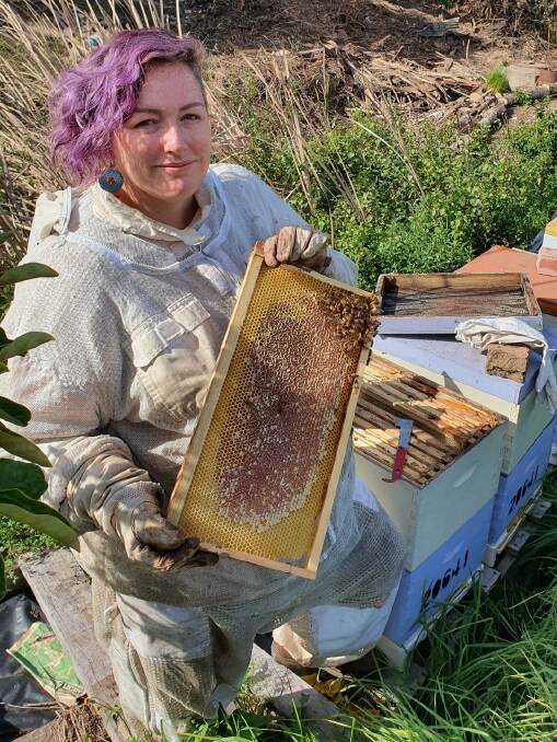 Claire Brown says it's easy to get setup for beekeeping, but it takes more time and effort to keep the bees (and honey) healthy. Pictures: Supplied