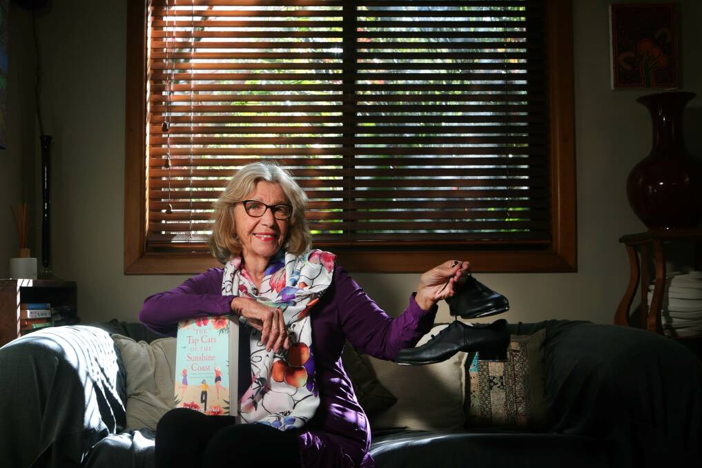 ILLAWARRA MERCURY. Pic of Author Christine Sykes in reference to her new book, Tap Cats of the Sunshine Coast... Picture: Sylvia Liber. 29 July 2022