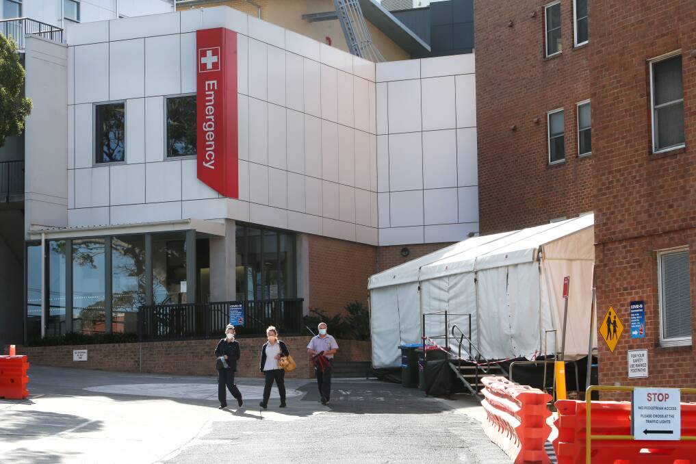 A marquee has this week been installed outside the EDs Darling Street entrance to ensure the hospital is prepared for potential increases in demand due to COVID. Picture: Sylvia Liber