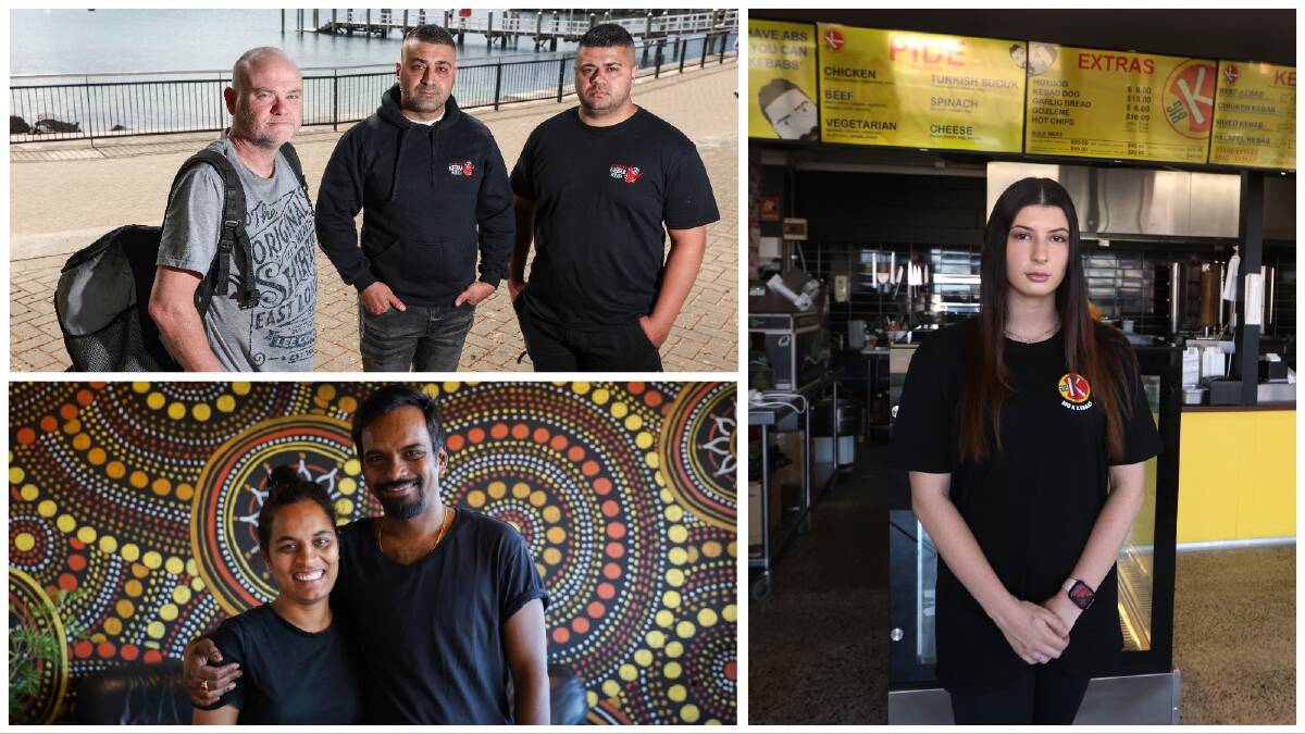 Next time your takeaway delivery disappears or is two hours late, these people say report it before writing a bad review - it's not their fault. CLOCKWISE top left: Paul, Ali Karavacak and Ahmet Karavacak, Kayla Ismail, Nishita Koli and Goutham Arya Thota. 