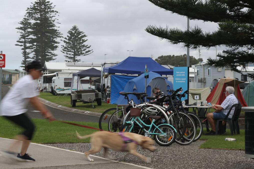 NEAR CAPACITY: As of late last week, caravan parks at Bulli (pictured), Windang and Corrimal had limited vacancies for the Easter long weekend. Picture: Robert Peet
