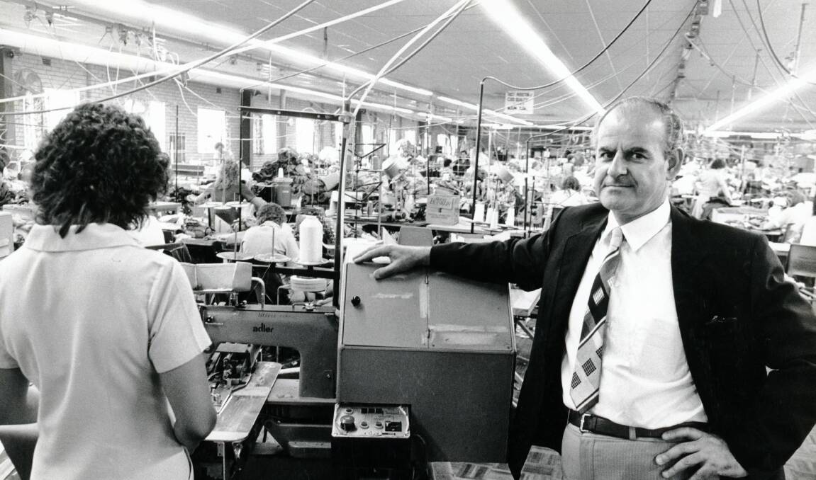 Manager of Midford Paramount's Clothing Factory at Kembla Grange, Frank Issa, in 1982. Picture: Wollongong City Library