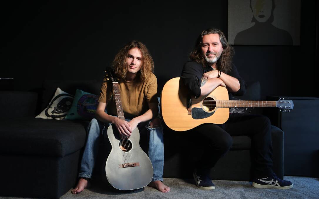 Glenn Whitehall (right) above with his son Aohdan, is excited Double Js reach could be expanded - which could in turn increase the discoverability of Australian artists on radio at all stages of their careers. Picture by Sylvia Liber.