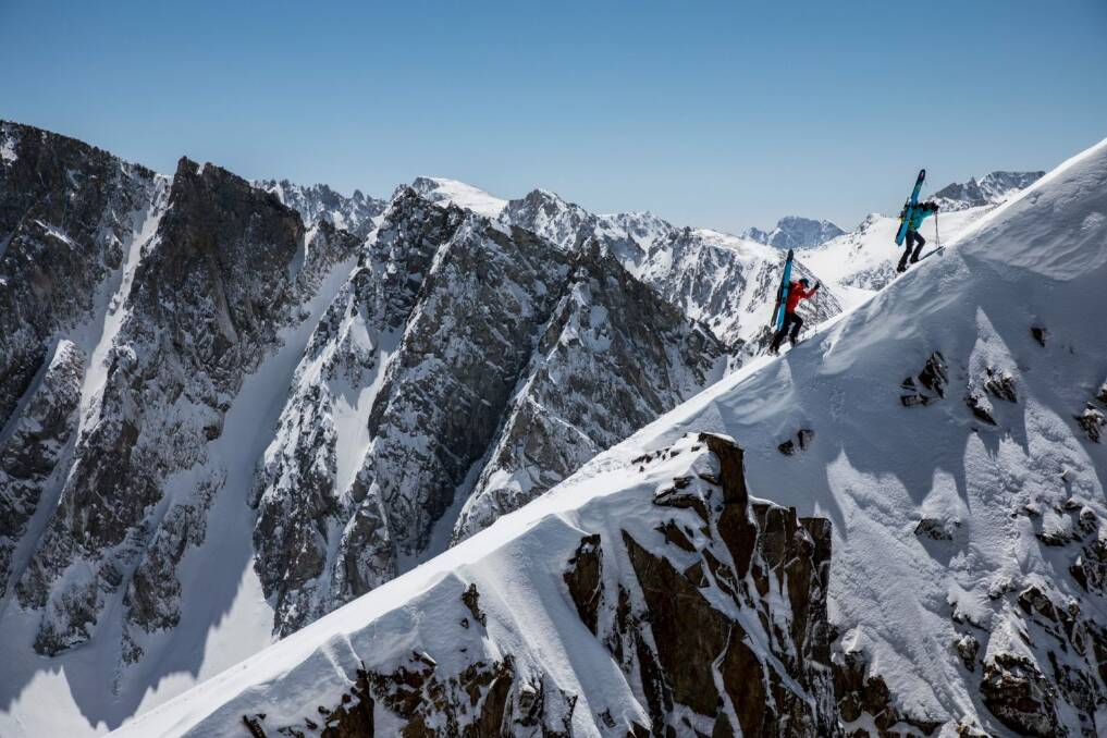 Christian Pondellas image of Hilaree Nelson and Jim Morrison venturing into the Sierra Nevada backcountry for some outlandish ski touring. Picture: Banff Mountain Film Festival