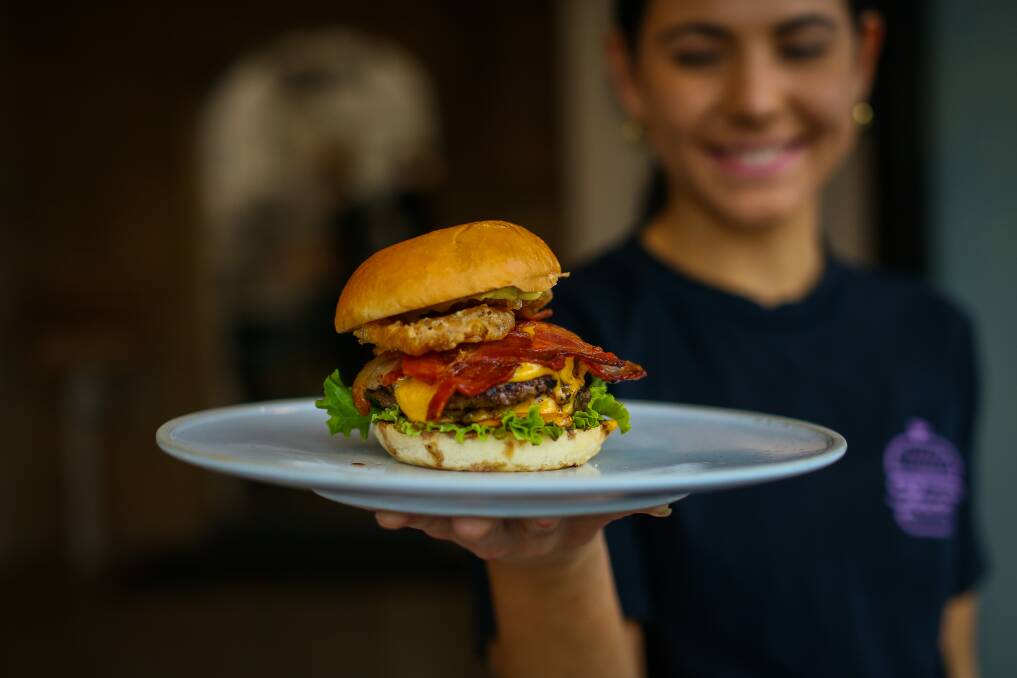 ACM file image of one of the burgers you'll find at The Hungry Monkey.