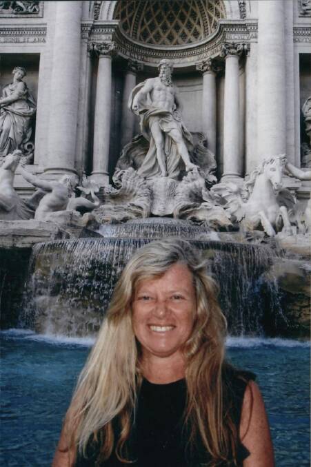 An old photo of Carole Medcalfe during travels in Italy. Picture: Supplied