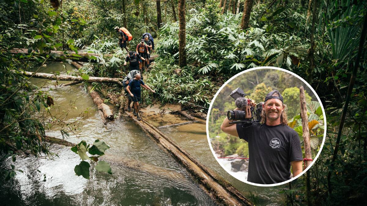 Wollongong photographer Warren Keelan helped film a documentary about a bunch of men who overcame personal battles to take on the Kokoda Trail. Pictures supplied.