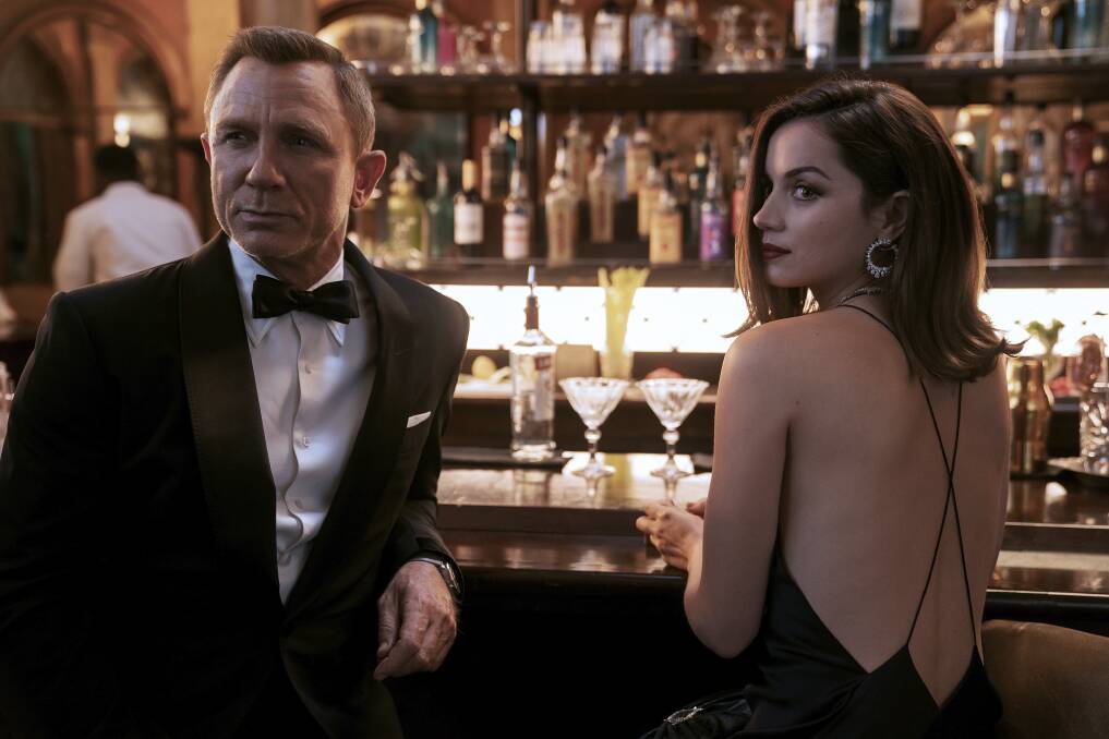 Daniel Craig and Ana de Armas in a scene from the latest James Bond film, 'No Time To Die'. Picture: Metro Goldwyn Mayer Pictures