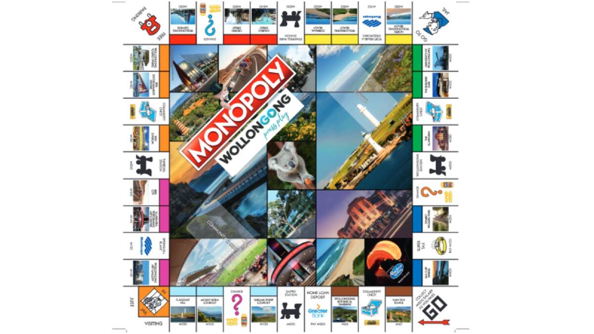 The new Monopoly Wollongong will be available to purchase online and in selected stores and tourist hubs around the city. Picture: Supplied
