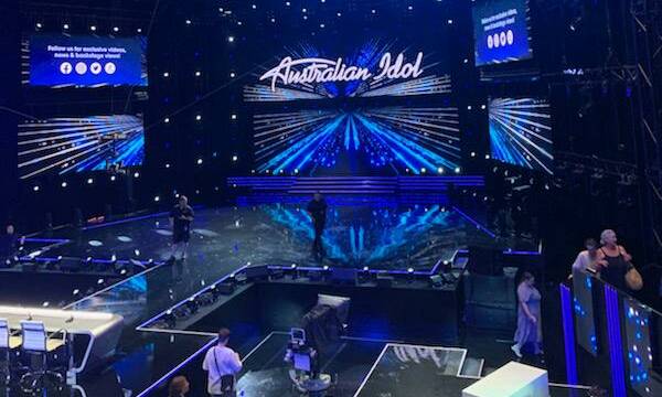 Behind the scenes of the Australian Idol set. Picture by Rani Wilson.