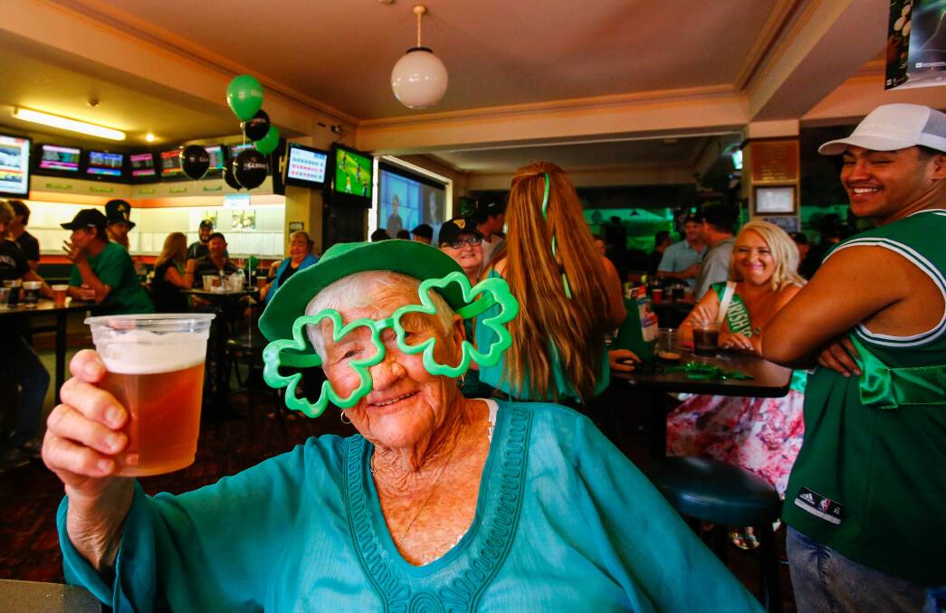 Sure to be sure, it's a national holiday in Ireland but still celebrated the world over. Revelers were green at the gills at Wollongong's only Irish pub, Dicey Riley's. Pictures: Adam McLean