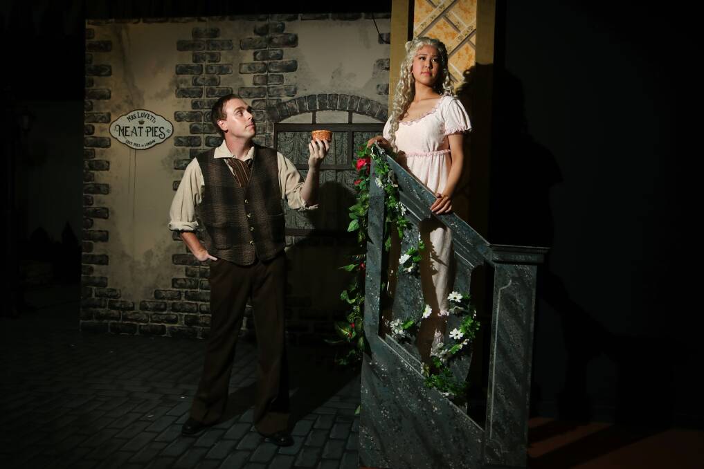 NOW SHOWING: Xia Lian Wilson and Kyle Nozza perform in Sweeney Todd, presented by the Arcadians at the Miner's Lamp Theatre in Corrimal. Picture: Sylvia Liber