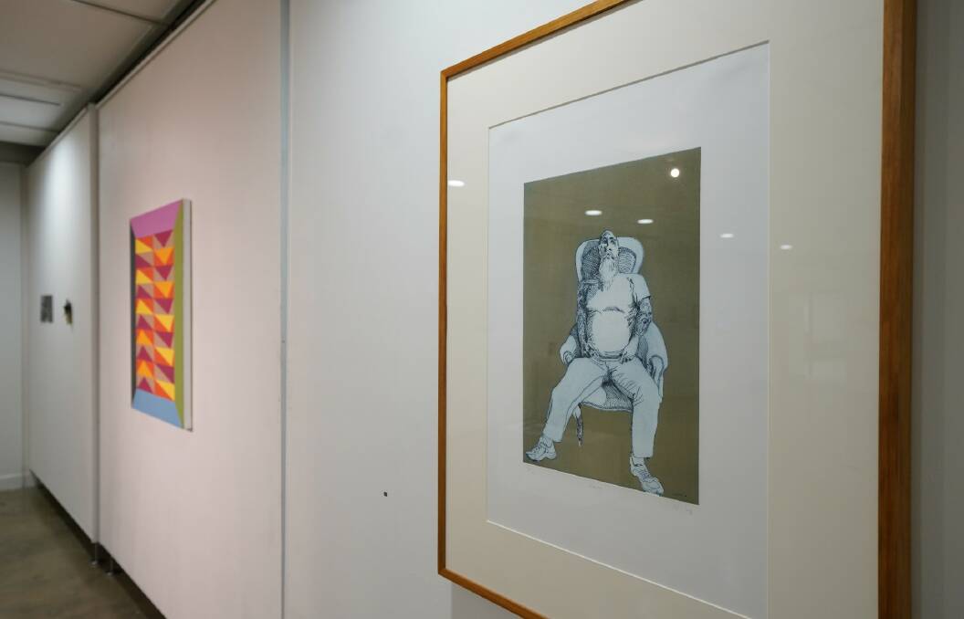 The Ben Quilty artwork 'Kenny' (right) sold for $1250 at the UOW Art Auction on Tuesday. Picture: Supplied