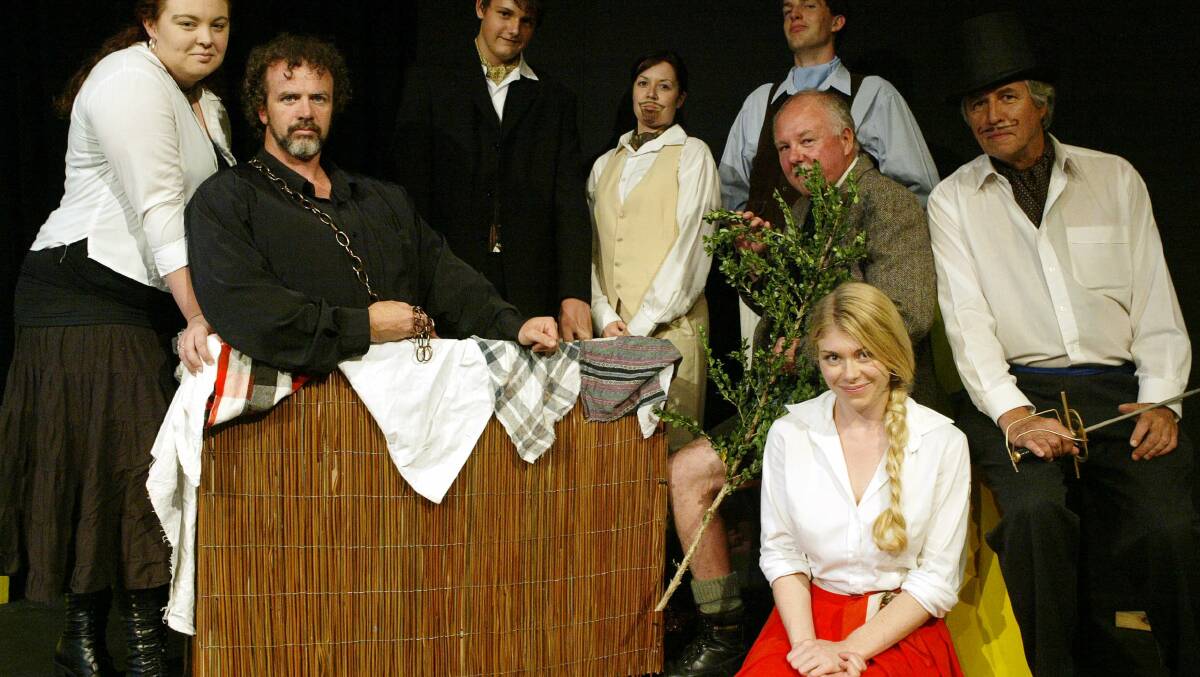 February 2005. The cast of the production Merry Wives of Windsor. Pic Robert Peet.
