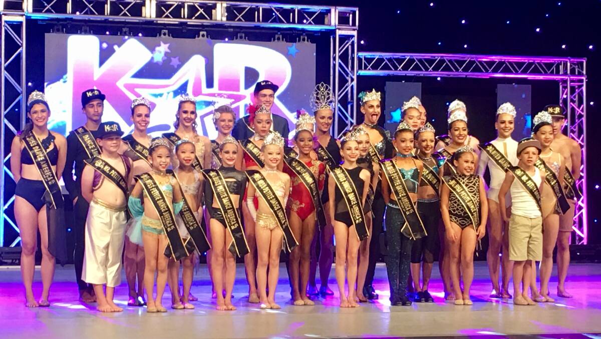 The finalists at the Kids Artistic Revue in Las Vegas in July. Picture: Supplied