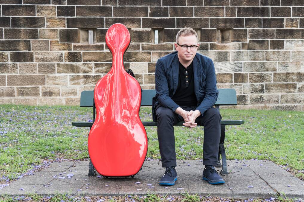 ACO principal cellist Timo-Veikko Valve (aka Tipi) and his other half, a cello made in 1616 by the famed Brothers Amati in Cremona, Italy. Picture by Christie Brewster