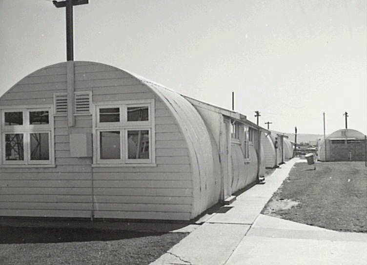 An old image of the former migrant hostel at Fairy Meadow, from the 1960s. Picture: ACM