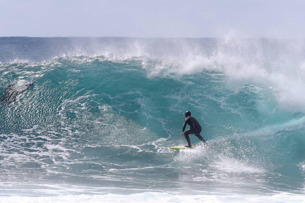 Big wave surfer Ignacio Salazar surfing in the Illawarra earlier this month. Picture: Sylvia Liber