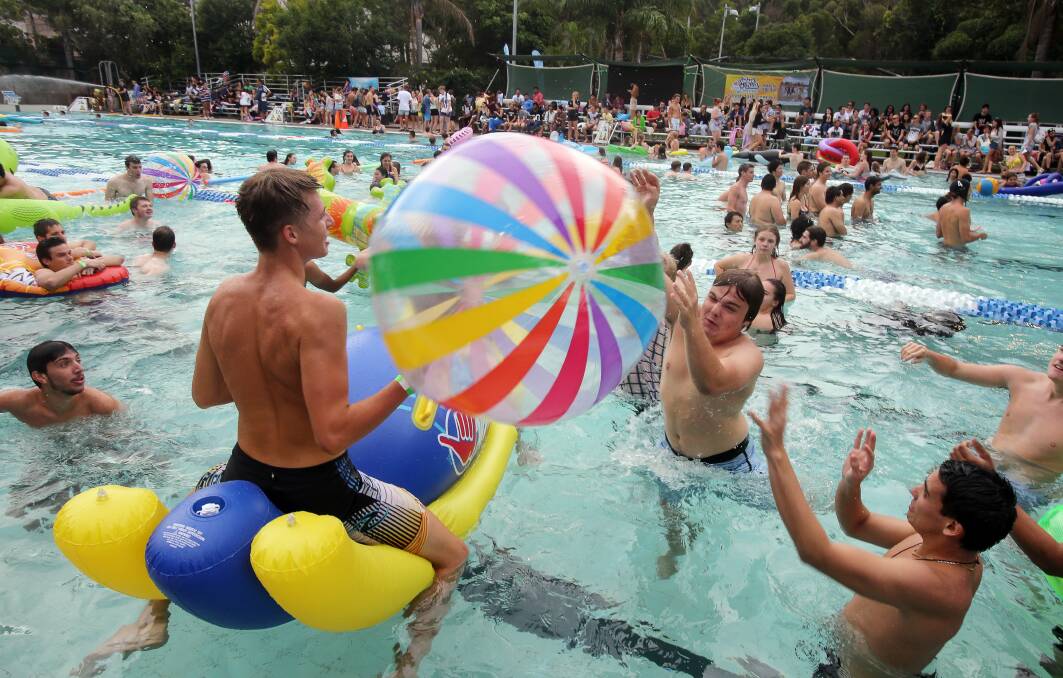 File image of the O-Week pool party at the University of Wollongong. Picture by Robert Peet.