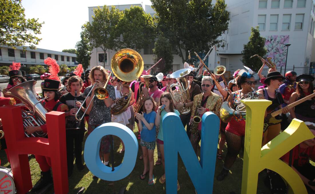 The annual Honk! Oz free street music festival returns for Wollongong from Wednesday for another year. Picture: Adam McLean