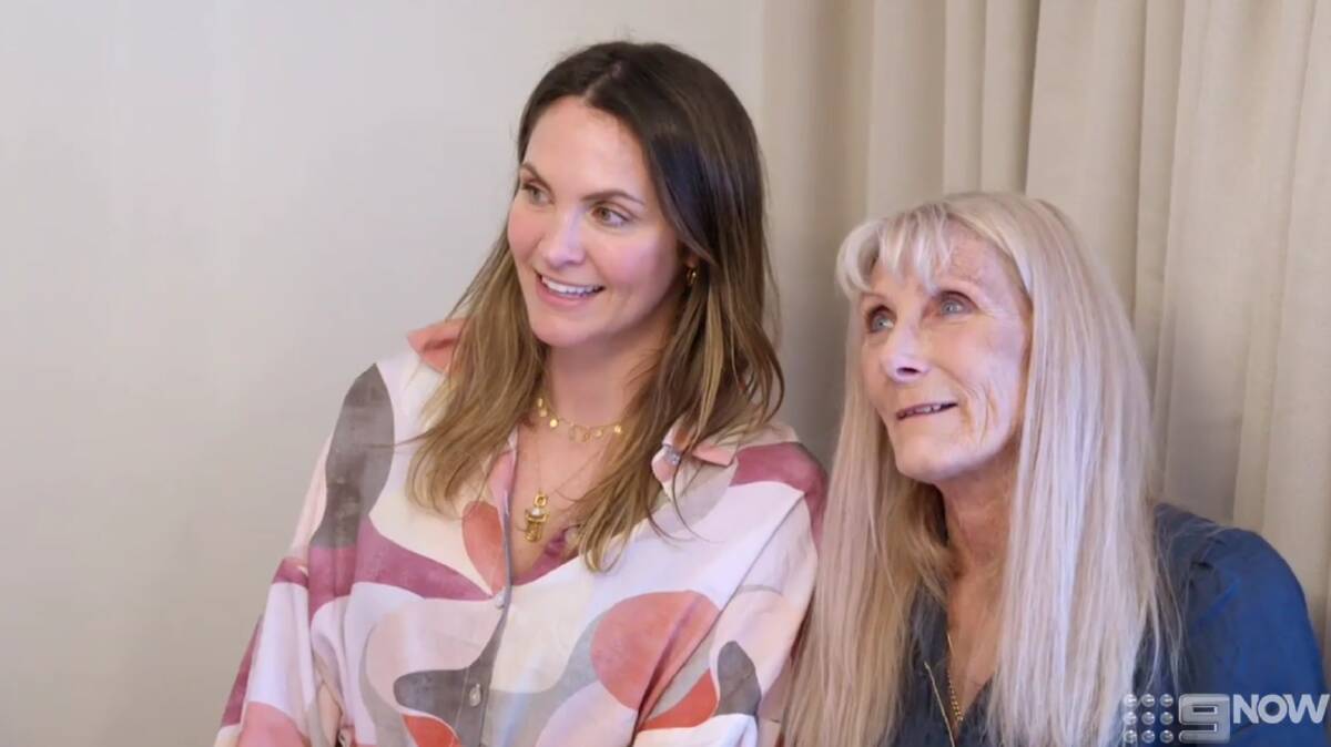 Laura Byrne and her mum Kim were excited with the makeover. Picture from Nine Network.