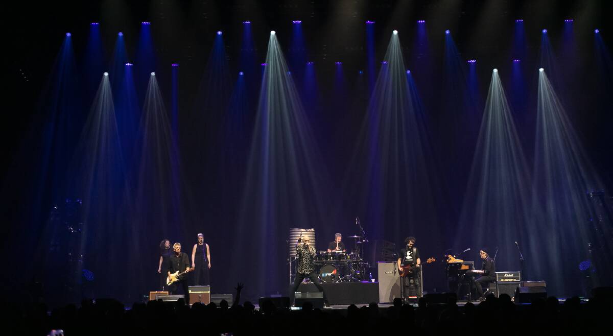 Midnight Oil played in Wollongong at the WIN Entertainment Centre on Wednesday. Picture: Matt Houston