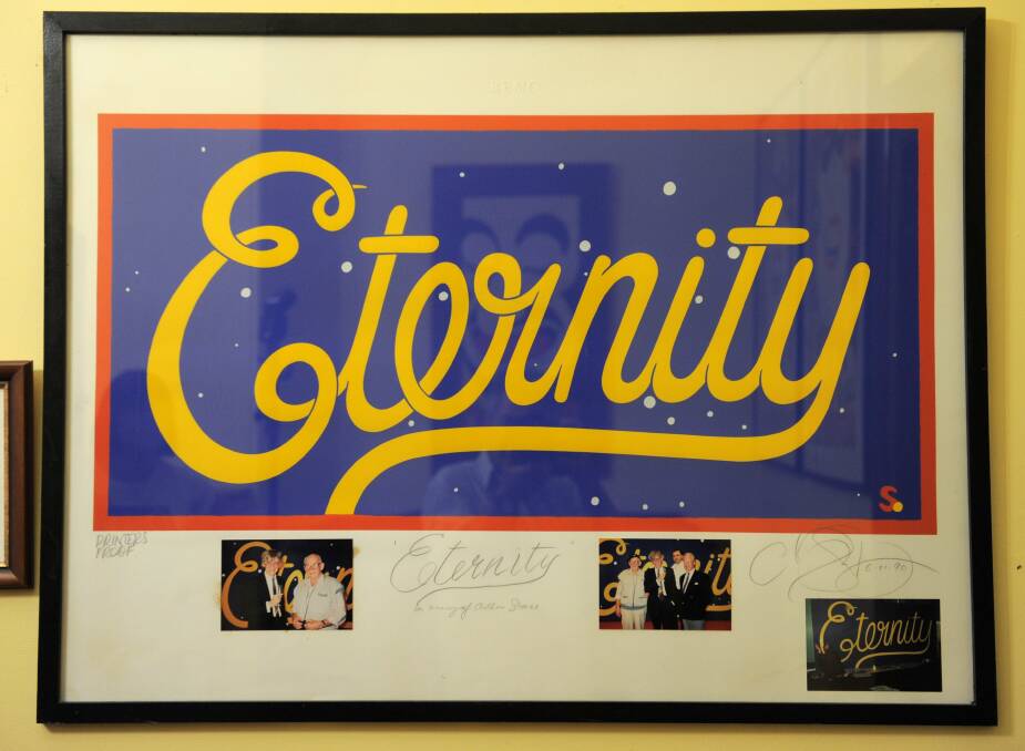 A screen print homage of Stace's copperplate "Eternity" was made by artist Martin Sharp in 1990, now at the National Gallery of Australia. File picture.