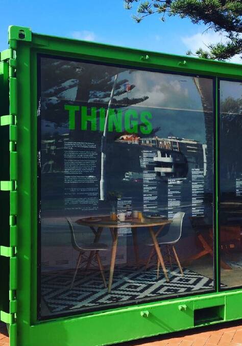 The "Things" container on exhibition. Picture: Wollongong City Council