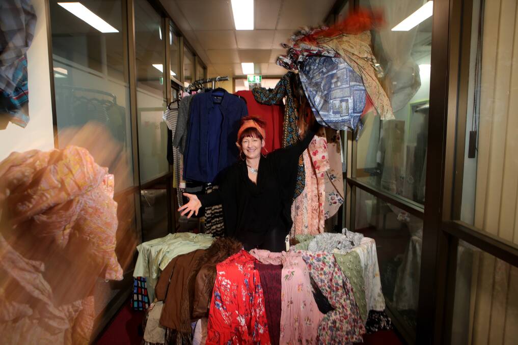 ILLAWARRA MERCURY. Shane LadyMoon is organising another Great Gong Clothes Swap for December, with high demand for people trying to get rid of unwanted clothes as op shops are closed.. Picture: Sylvia Liber. 22 September 2021