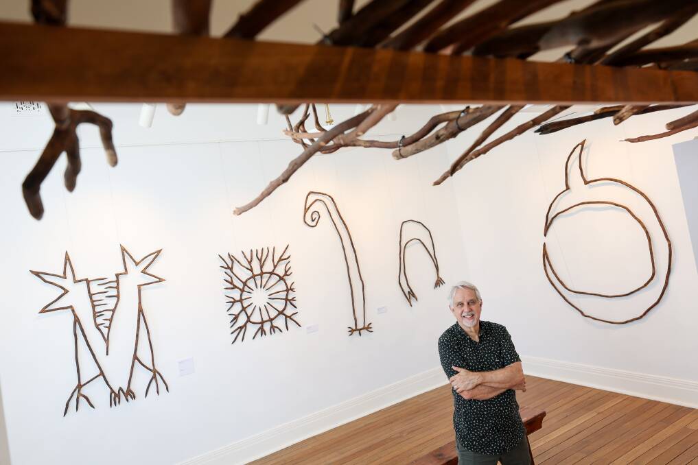 Clifton School of Arts President David Roach of the Gentle Project that's showing at Clifton currently, with other exhibitions honouring Ian Gentle also at Wollongong Art Gallery. Picture by Adam McLean.