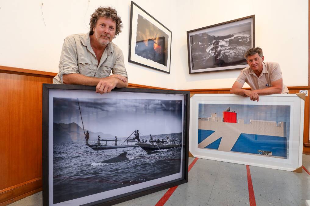 Photographers Paul Jones (left) and Chris Duczynski have a joint exhibition From The Deep at the Wollongong Art Gallery. Picture by Adam McLean