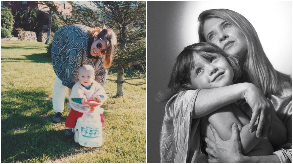 "Recovering with a child I don't remember". Despite not being able to remember her child before suffering amnesia she did feel a sense of love for her, she says, even though she didn't understand it at first. Right image taken in 1994 by Andrew Worssam.