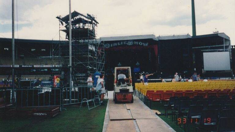 TOUGH GIG: ‘The Girly show tour cancellation – bus-loads of people turning up at the SFS not knowing the concert had been cancelled due to rain and safety. Still selling merch till 10pm that night,' says Sharon Twigg of Madonna's 1993 'Girlie Show' tour.