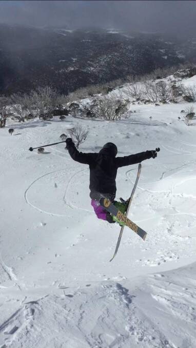 FLASHBACK: Steve Dunstall having fun at Thredbo's Golf Course Bowl during a previous season. Picture: Supplied