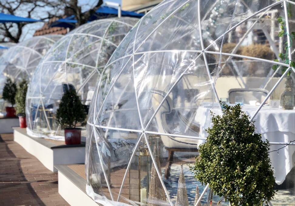 Nine private dining igloos will be available for $100pp at the Winter Warmer festival. Picture: Supplied