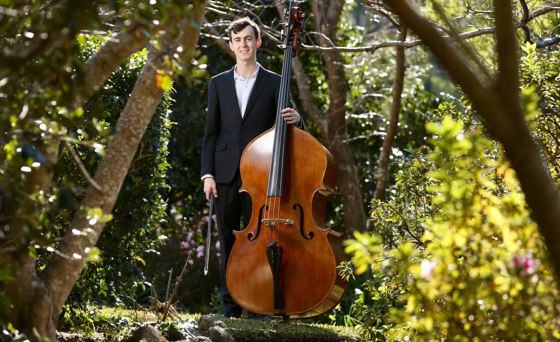 BIG DREAMS: Multi-instrumentalist Adrian Whitehall,20, says he's thankful for so many opportunities to perform with an orchestra with his dream to perform full-time overseas. Picture: Adam McLean