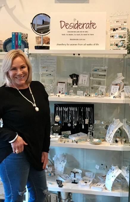 Janine Leghissa has been running Desiderate jewellery for three years - online and in store at the Thirroul Collective. Picture: Supplied