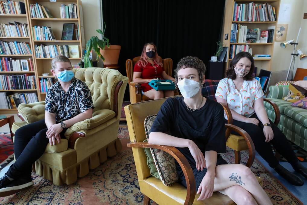 HELP NEEDED: Society City collective members Samson Soulsby, Adara Enthaler, Lore White and Clair Higgins may be forced to close their arts collective after being charged full rent during the last lockdown. Picture: Adam McLean
