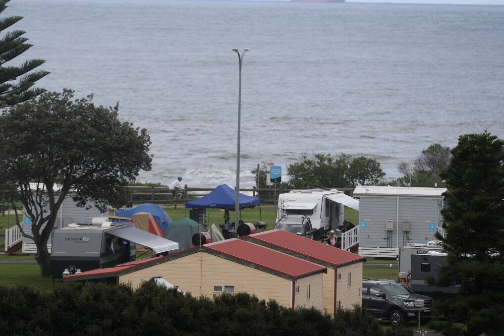NEAR CAPACITY: As of late last week, caravan parks at Bulli (pictured), Windang and Corrimal had limited vacancies for the Easter long weekend. Picture: Robert Peet