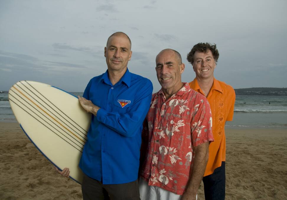 FLASHBACK: Bombora documentary makers in 2009 - Greg Appel, Nick Carroll and Paul Clarke. Picture: Screen Australia