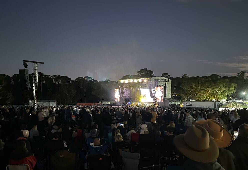 Around 10,000 people attended A Day on the Green on Saturday, April 16, to watch Crowded House. It's the first gig in Bowral in 10 years for the concert series. Picture: ACM