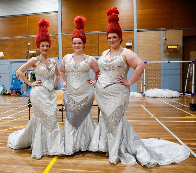 Three divas are the voices behind the drag lip-syncing performances throughout the show. Picture: Anna Warr
