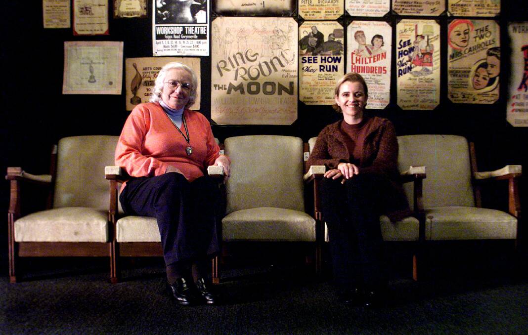 July 2002. One of the founding members of the Workshop Theatre Ina Drum (left) with then president Juliet Scrine. Picture: Adam McLean