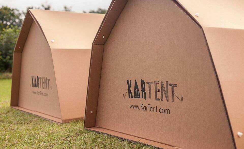 BIODEGRADABLE: Specially designed cardboard tents will be available for patrons camping as part of this year's Yours and Owls Festival in North Wollongong. Picture: Supplied
